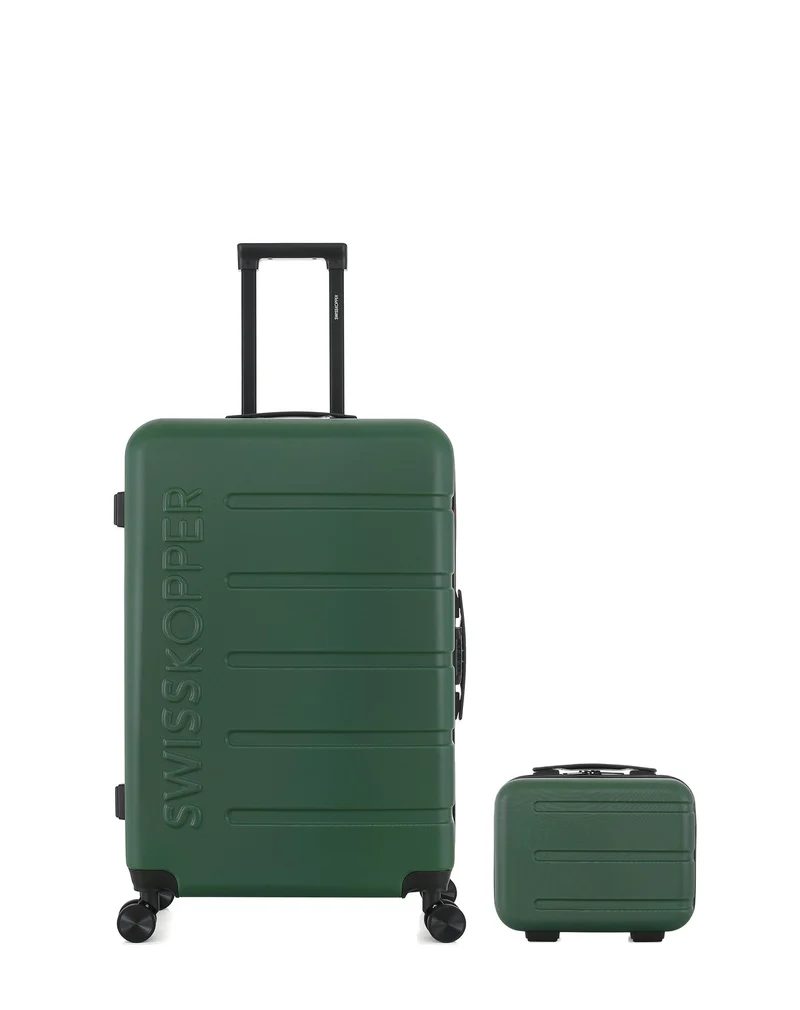 Lot de 2 Valises Rigides Grand Format et Vanity AIGLE