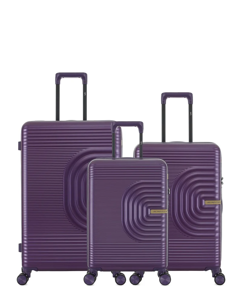 Lot de 3 Valises Rigides Grand Format, Taille Moyenne et Cabine CELIA
