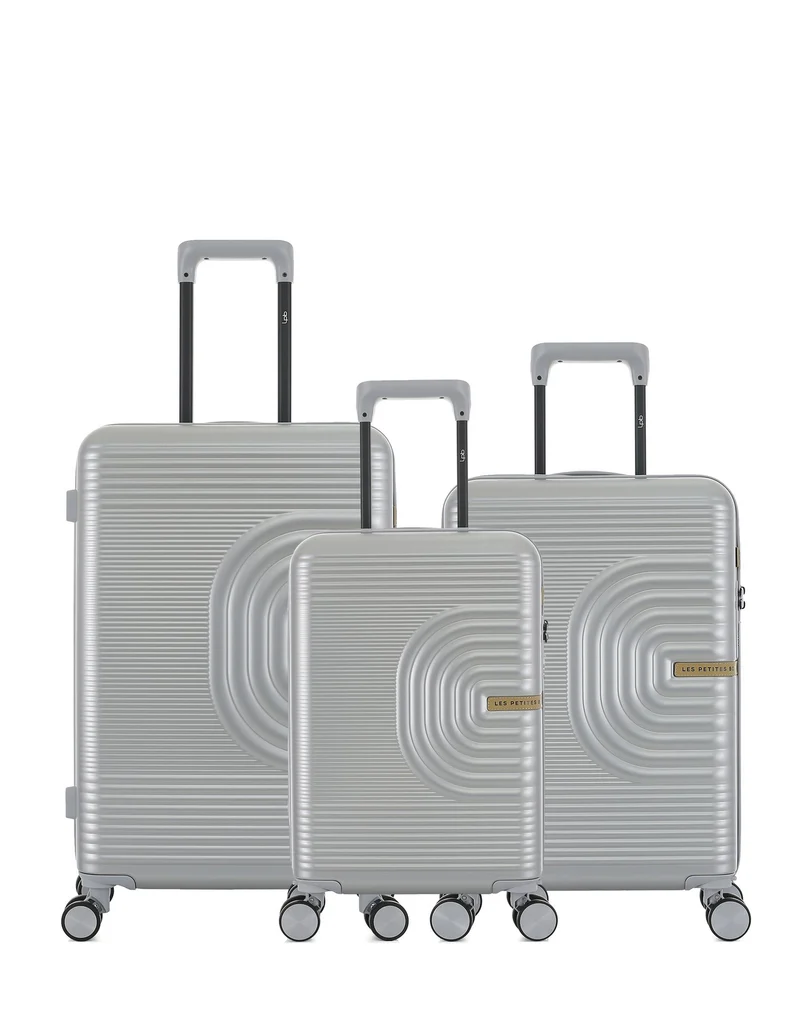 Lot de 3 Valises Rigides Taille Moyenne, Cabine et Cabine XS CELIA