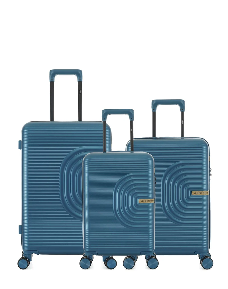 Lot de 3 Valises Rigides Taille Moyenne, Cabine et Cabine XS CELIA
