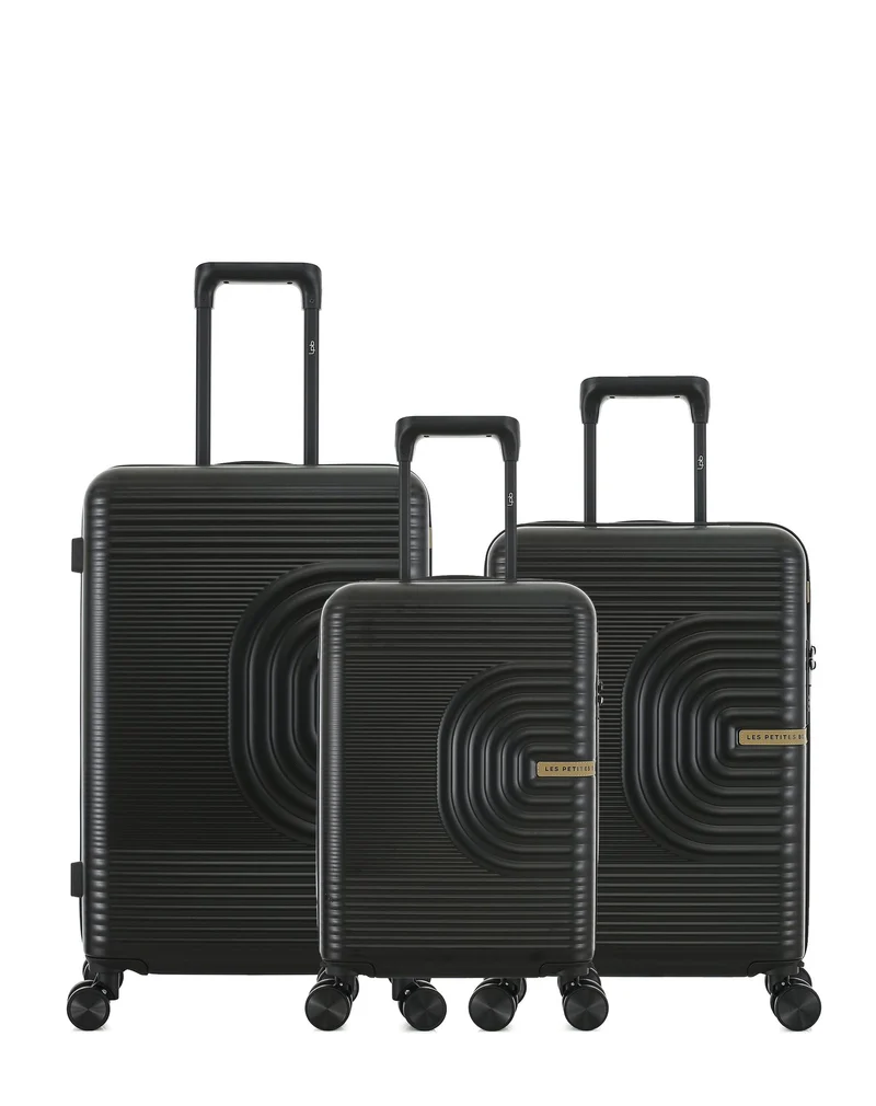 Lot de 3 Valises Rigides Taille Moyenne, Cabine et Cabine XS CELIA