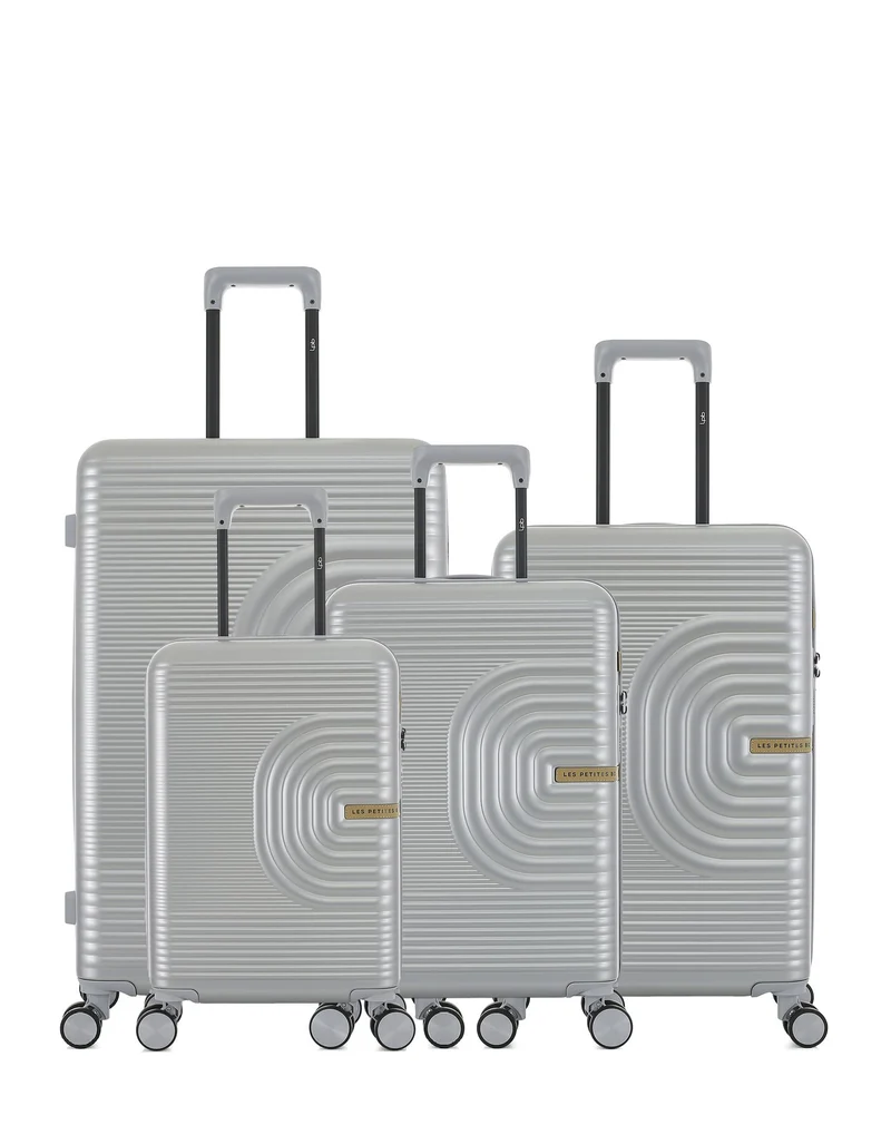 Lot de 4 Valises Rigides Grand Format, Taille Moyenne, Cabine et Cabine XS CELIA