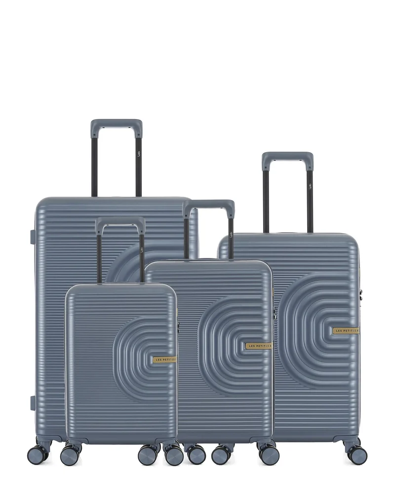 Lot de 4 Valises Rigides Grand Format, Taille Moyenne, Cabine et Cabine XS CELIA
