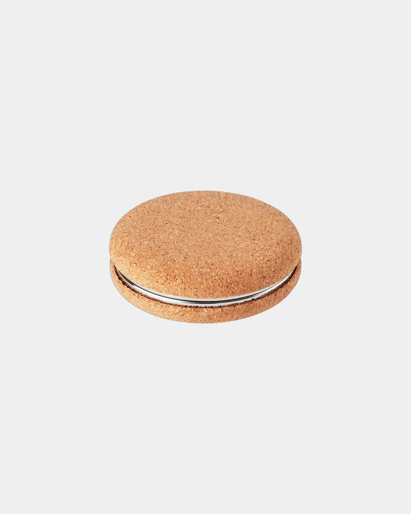 Miroir de poche en liège naturel à personnaliser