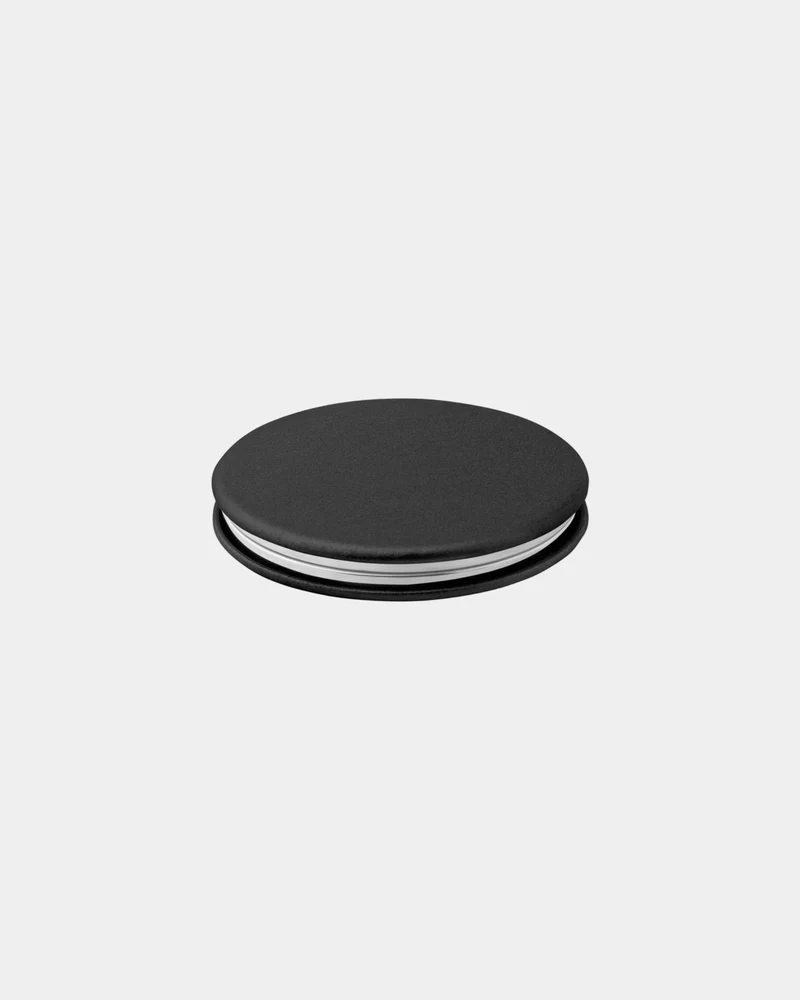 Miroir de poche rond en PU à personnaliser