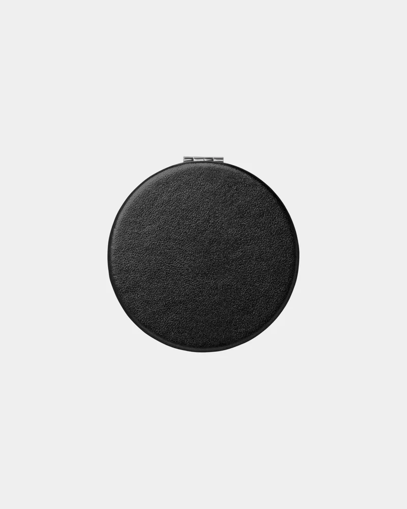 Miroir de poche rond en PU à personnaliser