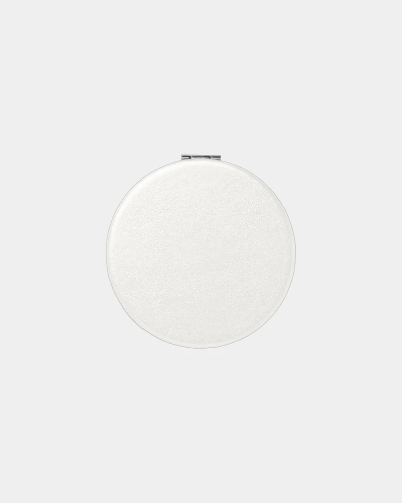 Miroir de poche rond en PU à personnaliser