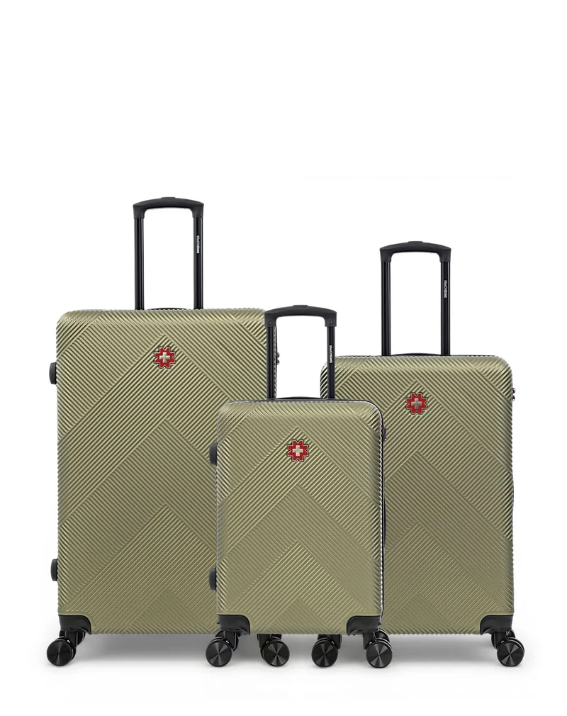 Lot de 3 Valises Rigides Grand Format, Taille Moyenne et Cabine OLTEN