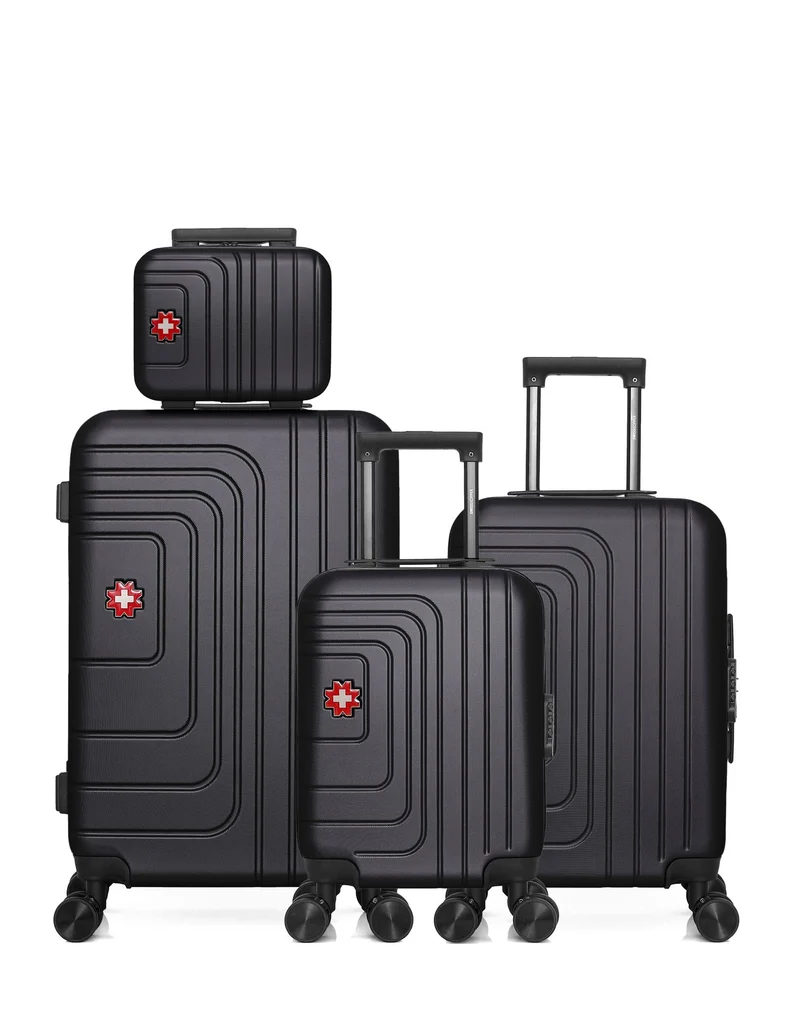 Lot de 4 Valise weekend, valise cabine, valise cabine XXS et vanity RÜTI