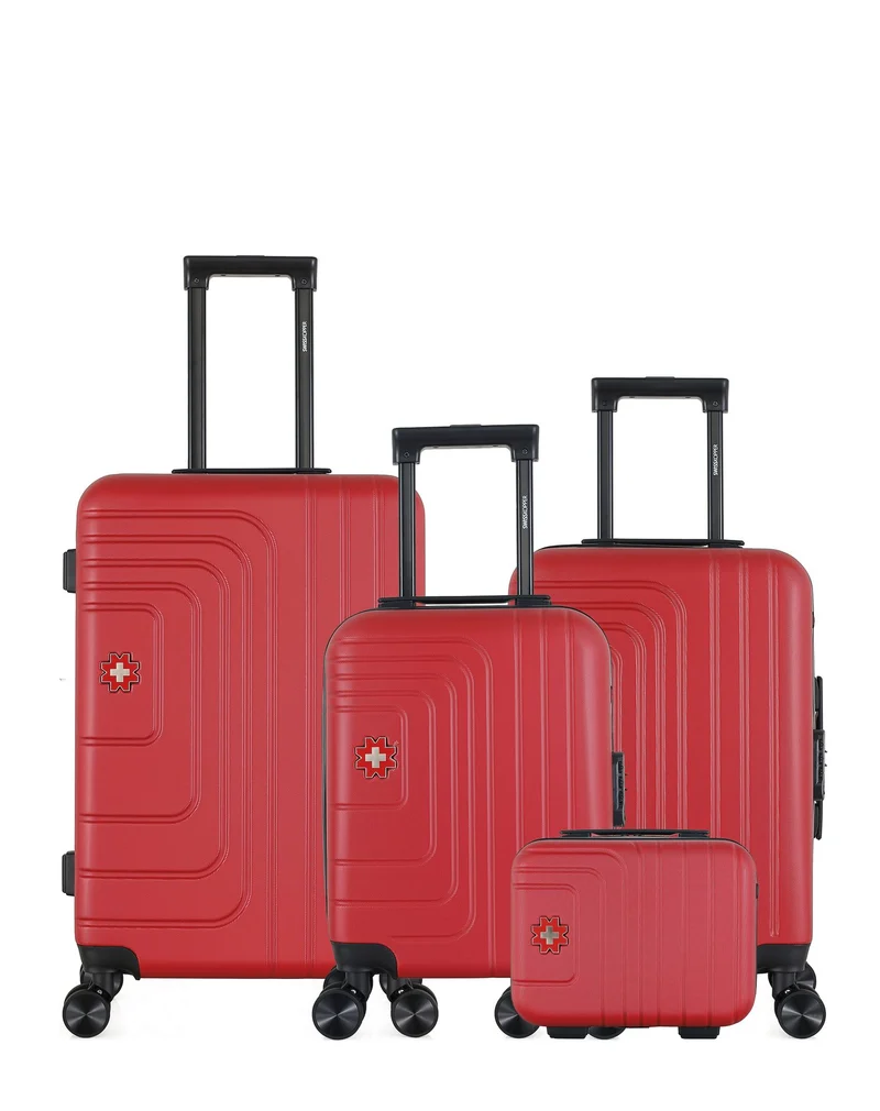 Lot de 4 Valise weekend, valise cabine, valise cabine XXS et vanity RÜTI