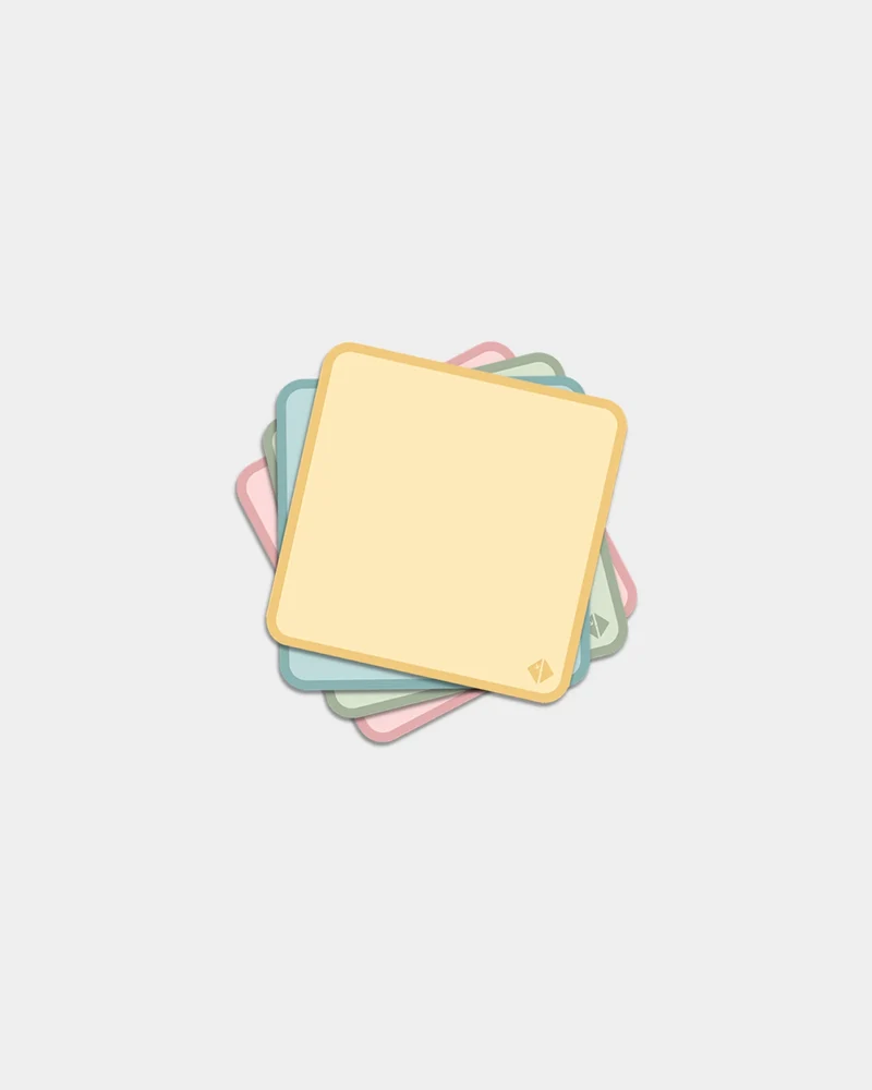 Mini notes adhésives vinyle réutilisable 35×35 mm à personnaliser