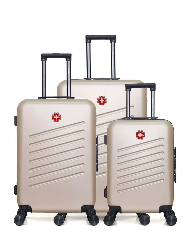 Set de 3 Valises Rigides Grand Format, Taille Moyenne et Valise Cabine ZURICH