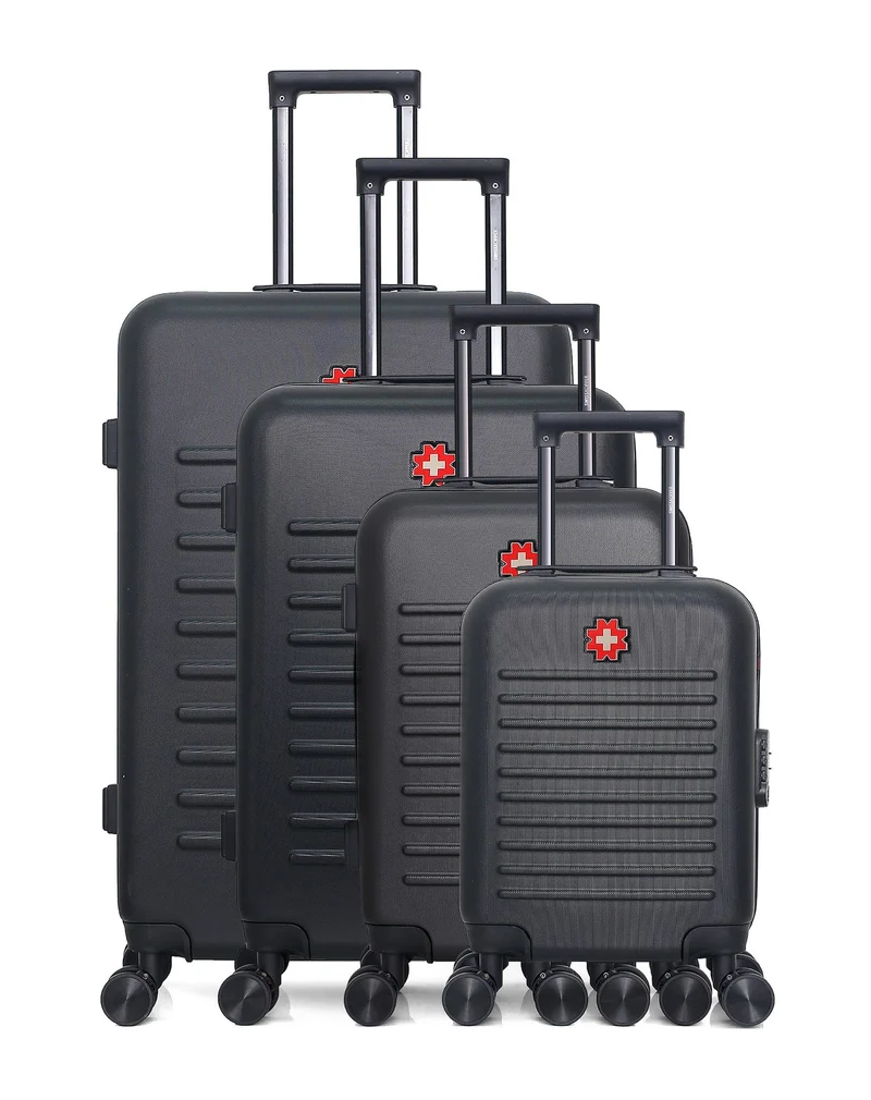 Set de 4 Valises Rigides Grand Format, Taille Moyenne, Cabine et Vanity WIL-M