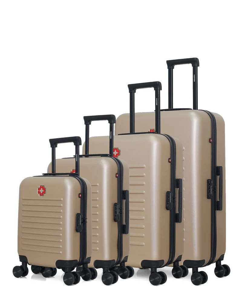 Set de 4 Valises Rigides Grand Format, Taille Moyenne, Cabine et Vanity WIL-M