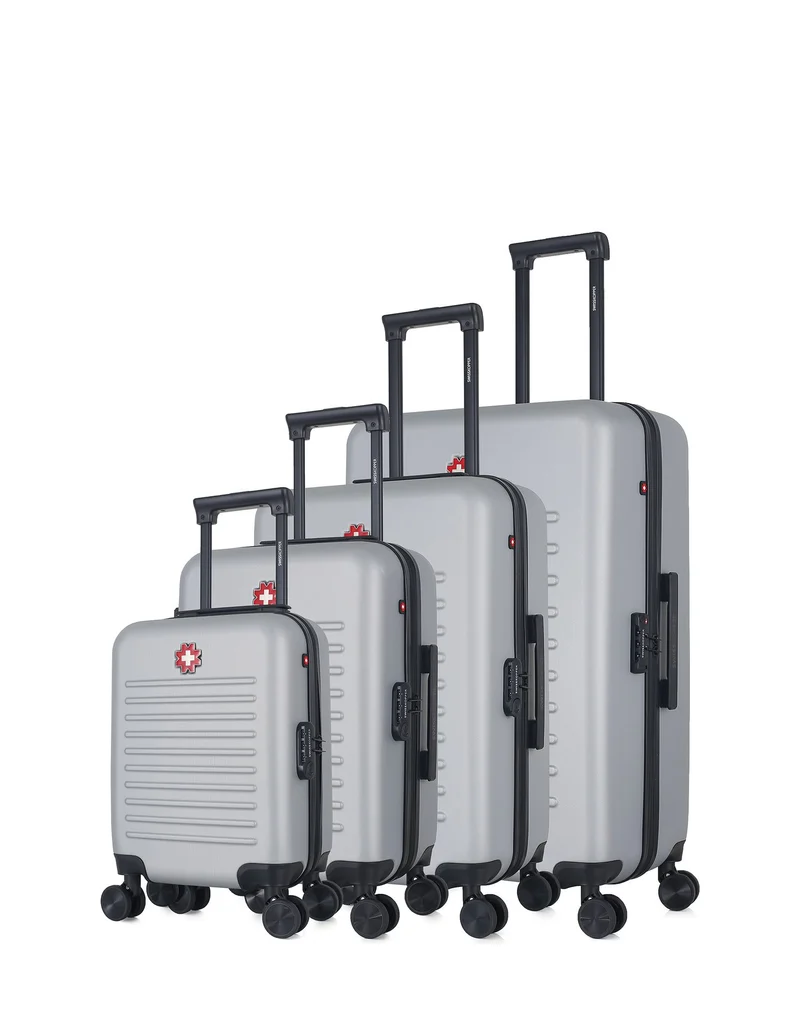 Set de 4 Valises Rigides Grand Format, Taille Moyenne, Cabine et Vanity WIL-M