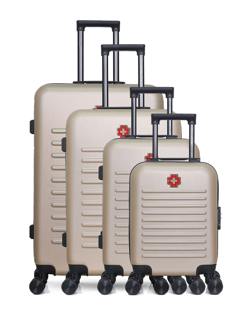 Set de 4 Valises Rigides Grand Format, Taille Moyenne, Cabine et Vanity WIL-M