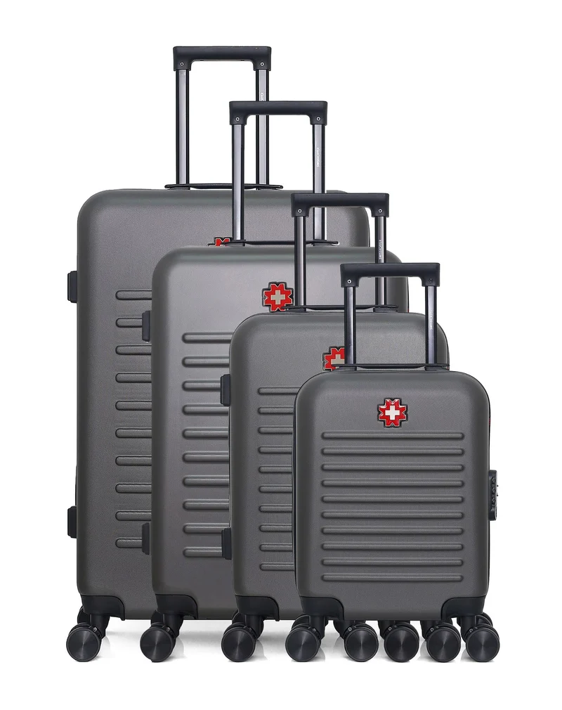 Set de 4 Valises Rigides Grand Format, Taille Moyenne, Cabine et Vanity WIL-M
