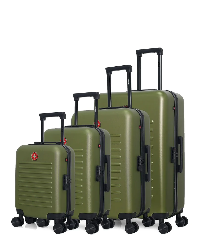 Set de 4 Valises Rigides Grand Format, Taille Moyenne, Cabine et Vanity WIL-M