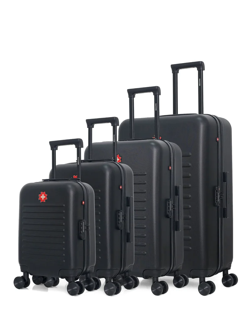 Set de 4 Valises Rigides Grand Format, Taille Moyenne, Cabine et Vanity WIL-M
