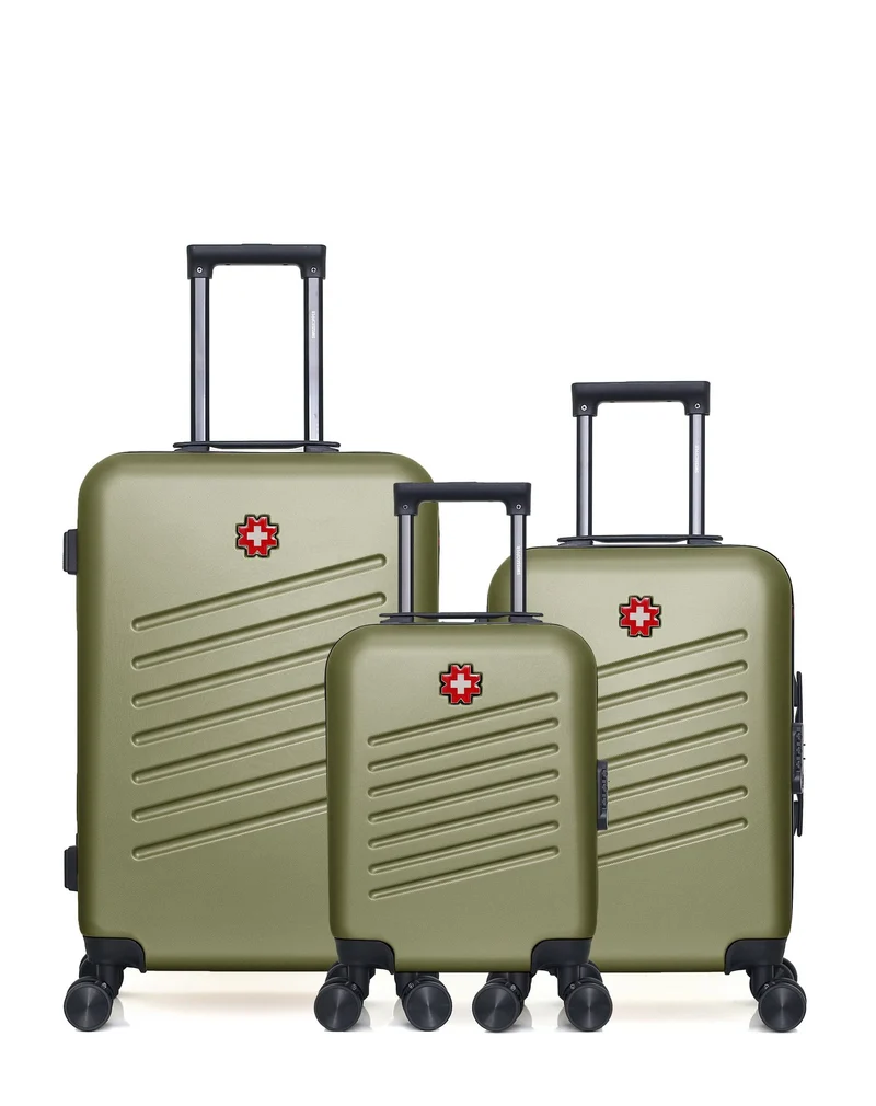Lot de 3 Valises Rigides Taille Moyenne, Cabine et Cabine XXS ZURICH