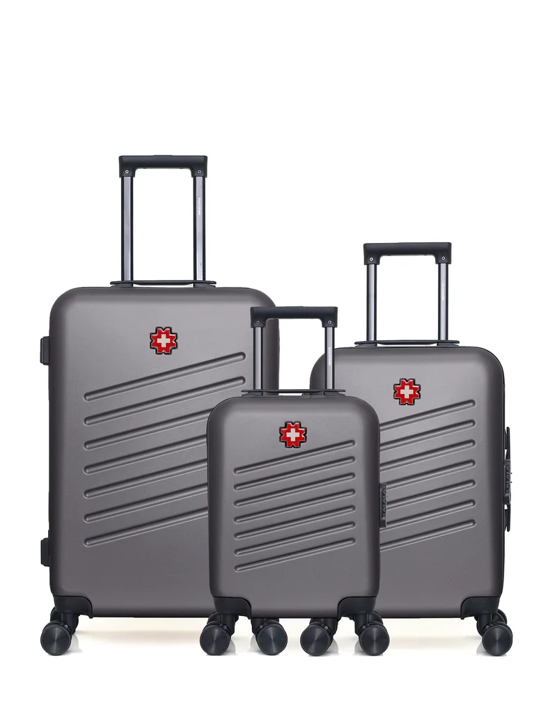 Lot de 3 Valises Rigides Taille Moyenne, Cabine et Cabine XXS ZURICH