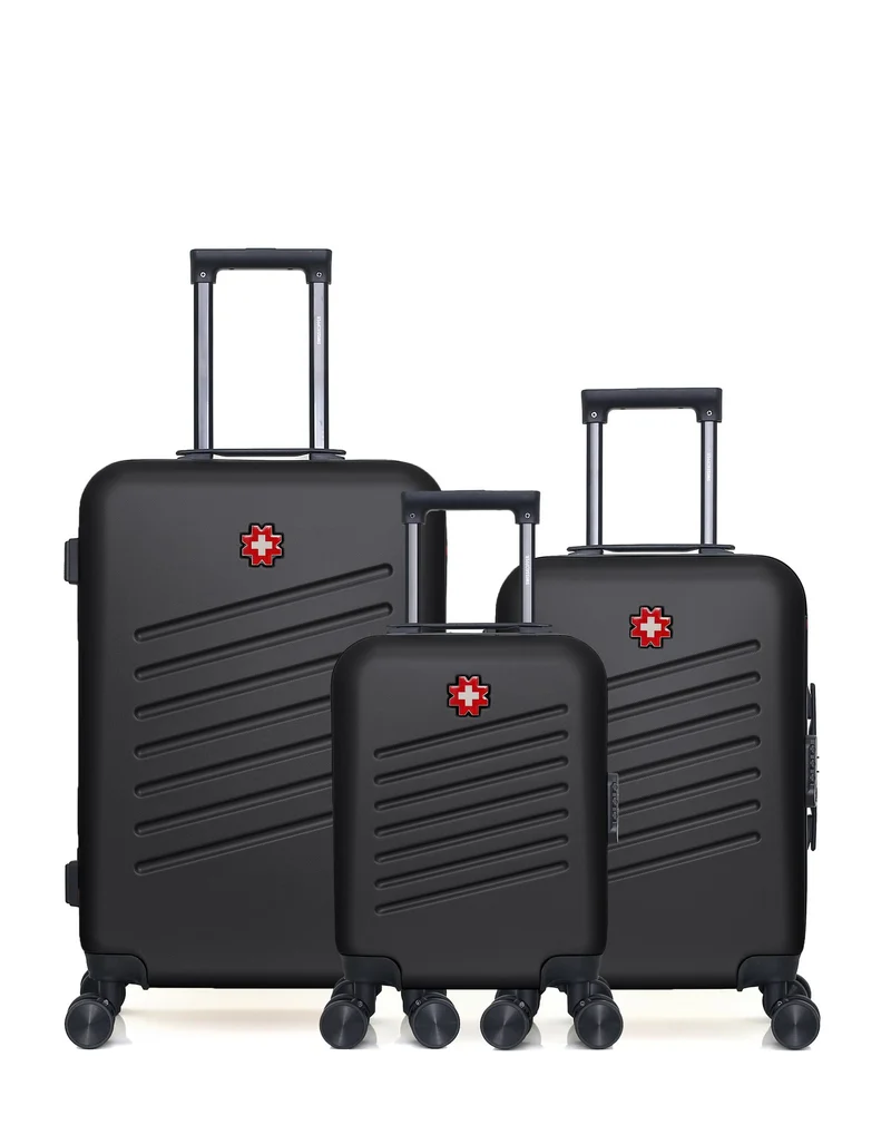 Lot de 3 Valises Rigides Taille Moyenne, Cabine et Cabine XXS ZURICH