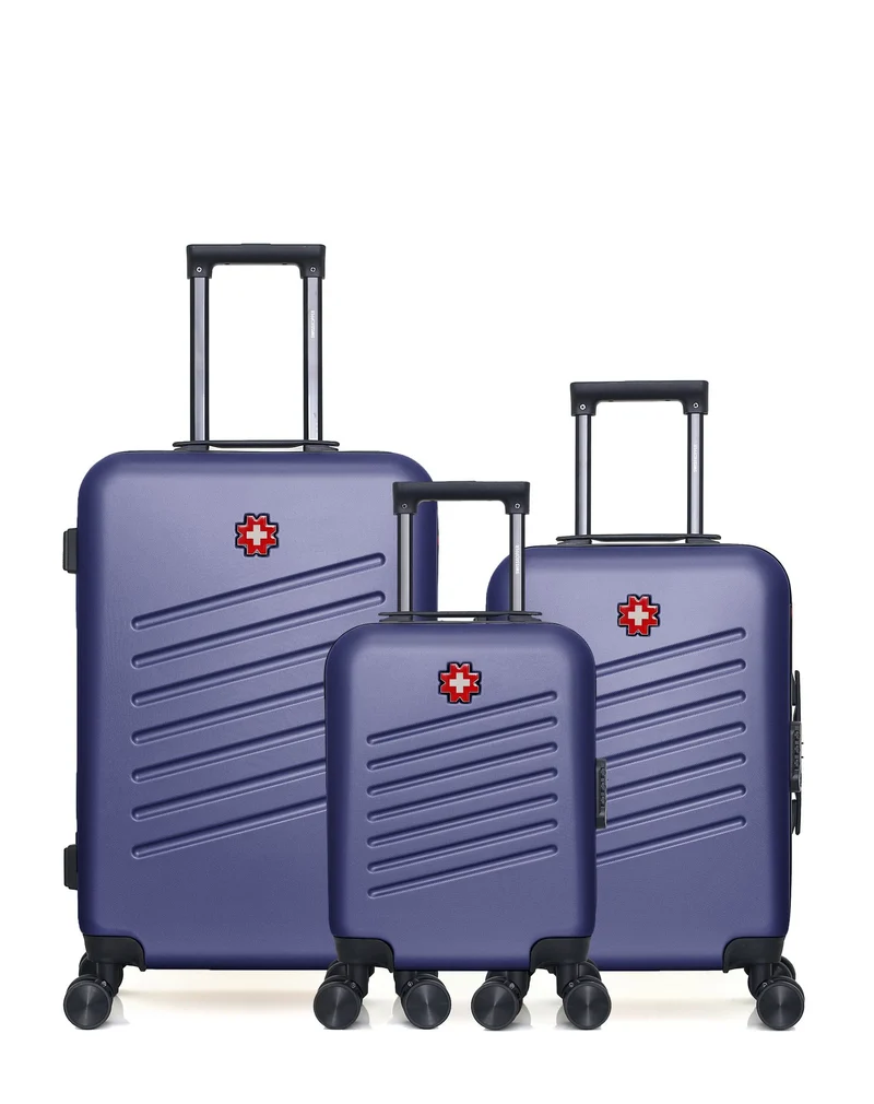 Lot de 3 Valises Rigides Taille Moyenne, Cabine et Cabine XXS ZURICH