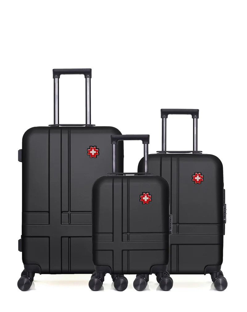 Lot de 3 Valises Rigides Taille Moyenne, Cabine et Cabine XXS USTER
