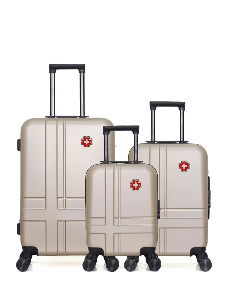 Lot de 3 Valises Rigides Taille Moyenne, Cabine et Cabine XXS USTER