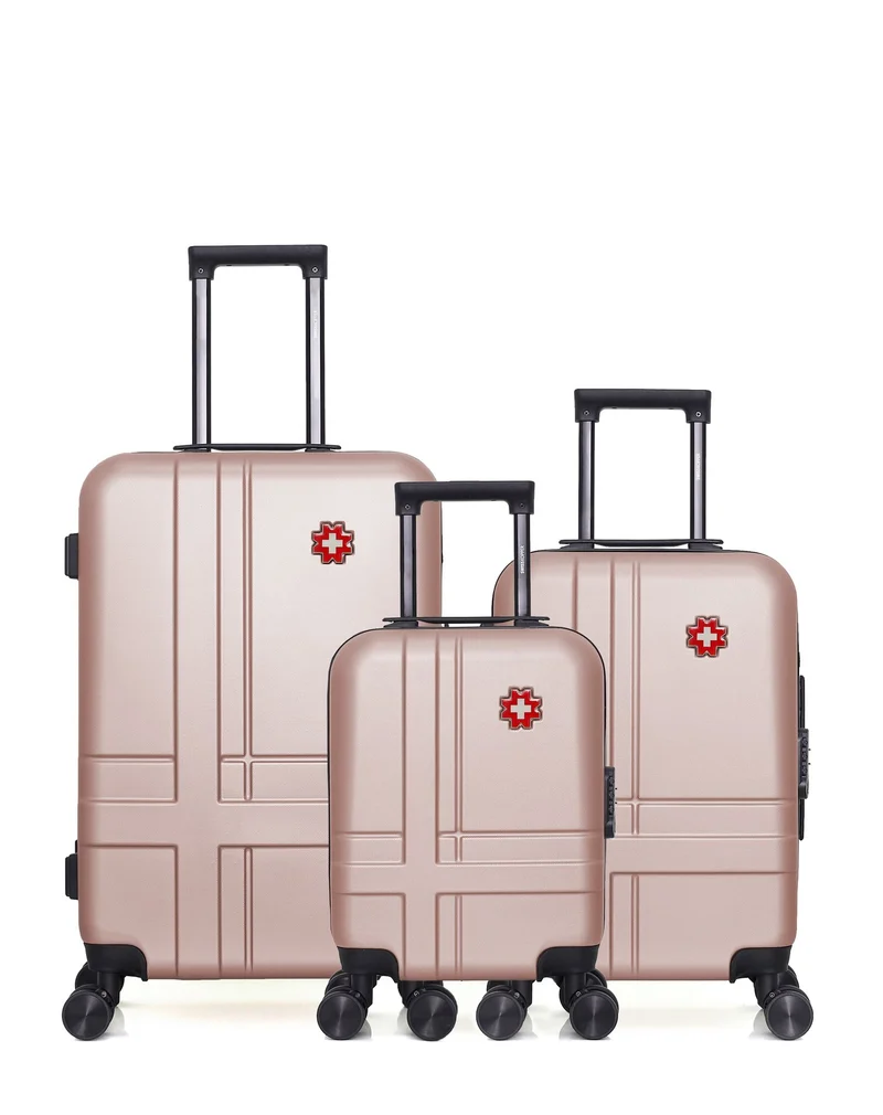 Lot de 3 Valises Rigides Taille Moyenne, Cabine et Cabine XXS USTER