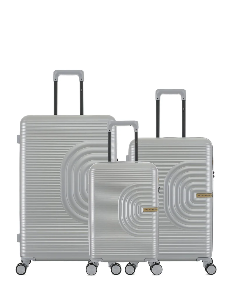 Lot de 3 Valises Rigides Grand Format, Taille Moyenne et Cabine XS CELIA