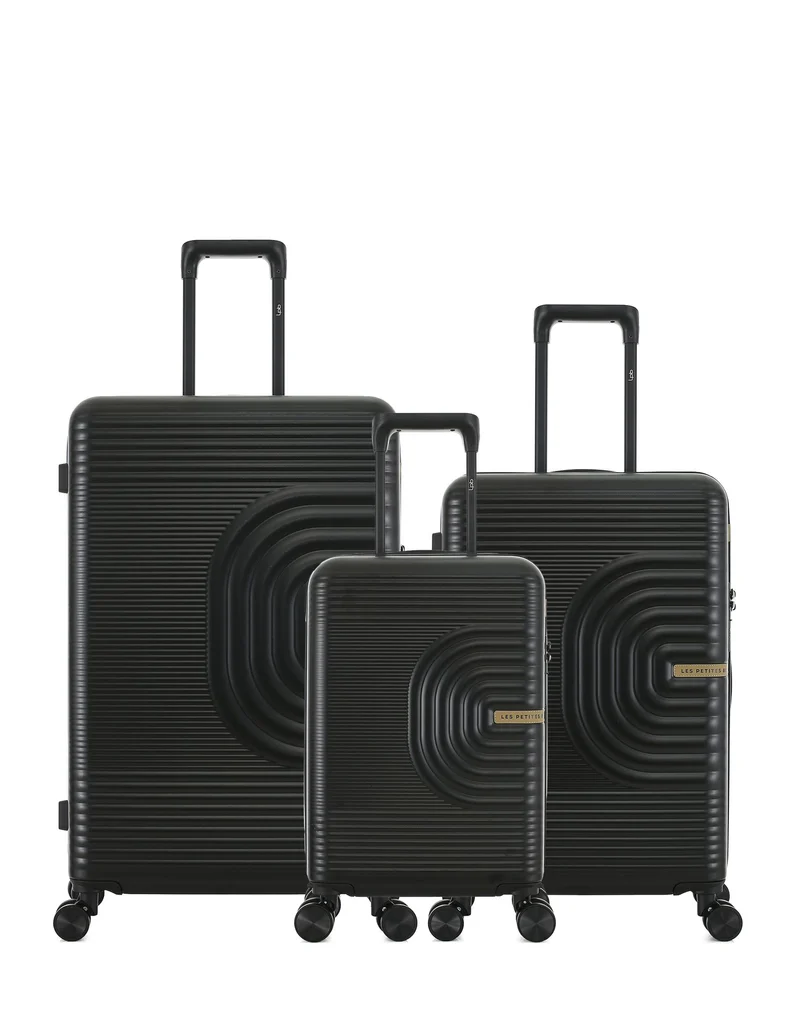 Lot de 3 Valises Rigides Grand Format, Taille Moyenne et Cabine XS CELIA