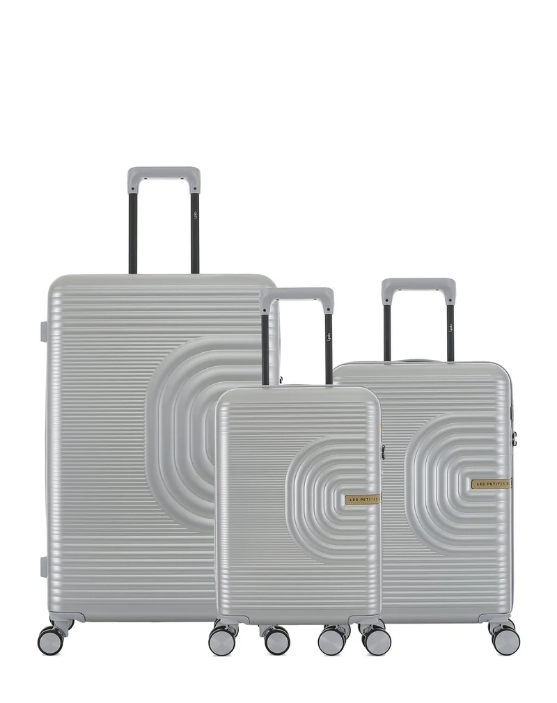 Lot de 3 Valises Rigides Grand Format, Cabine et Cabine XS CELIA