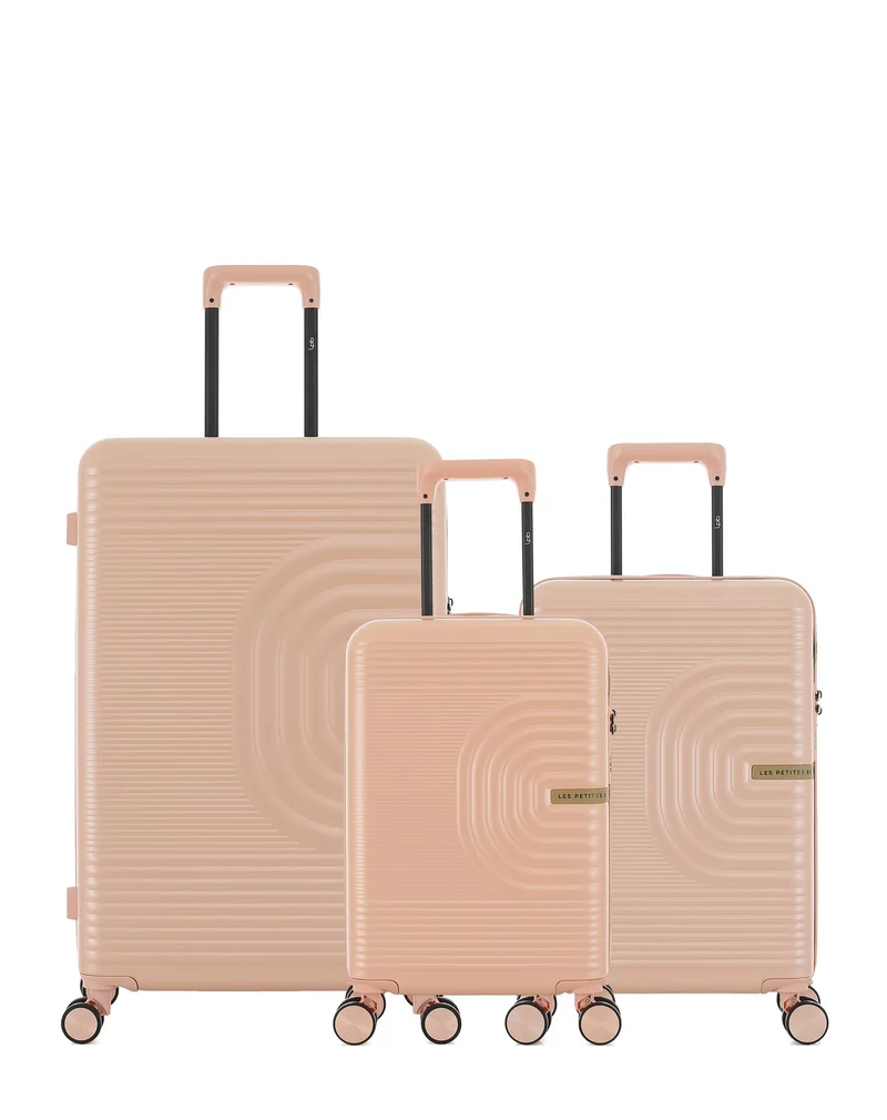 Lot de 3 Valises Rigides Grand Format, Cabine et Cabine XS CELIA