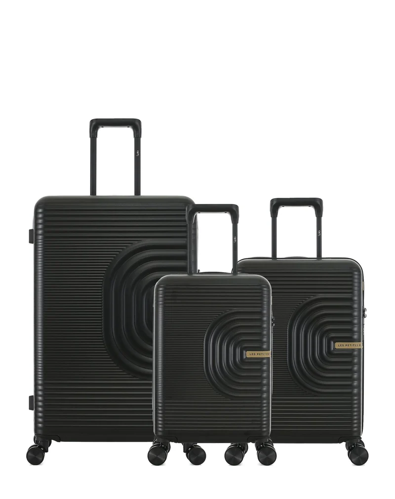 Lot de 3 Valises Rigides Grand Format, Cabine et Cabine XS CELIA