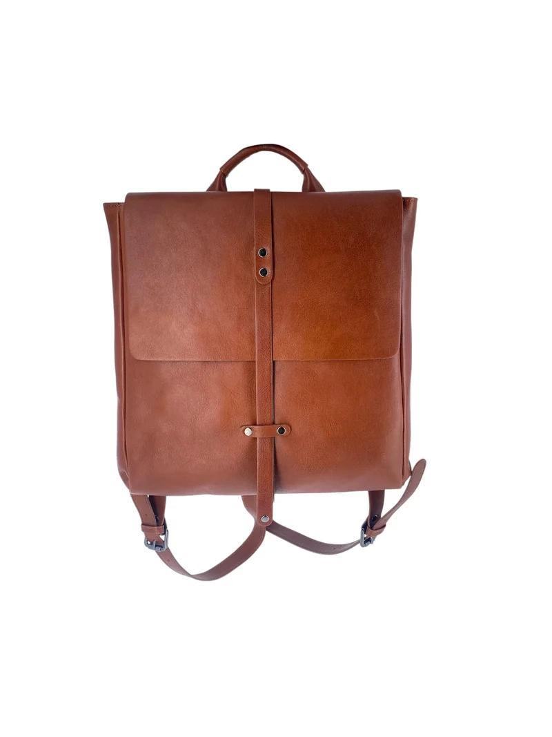 Sac à dos cuir Marron