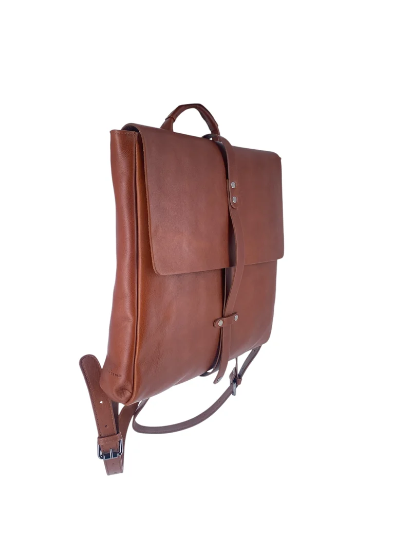 Sac à dos cuir Marron