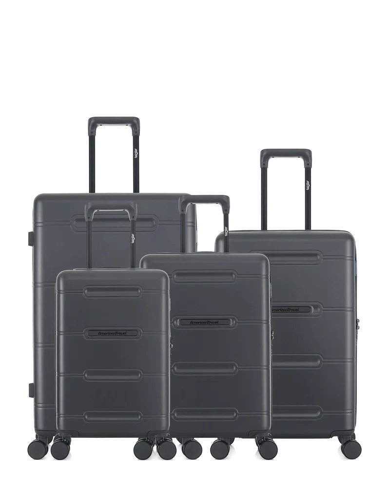 Lot de 4 Valises Rigides Grand Format, Taille Moyenne, Cabine et Cabine XS CLEVELAND