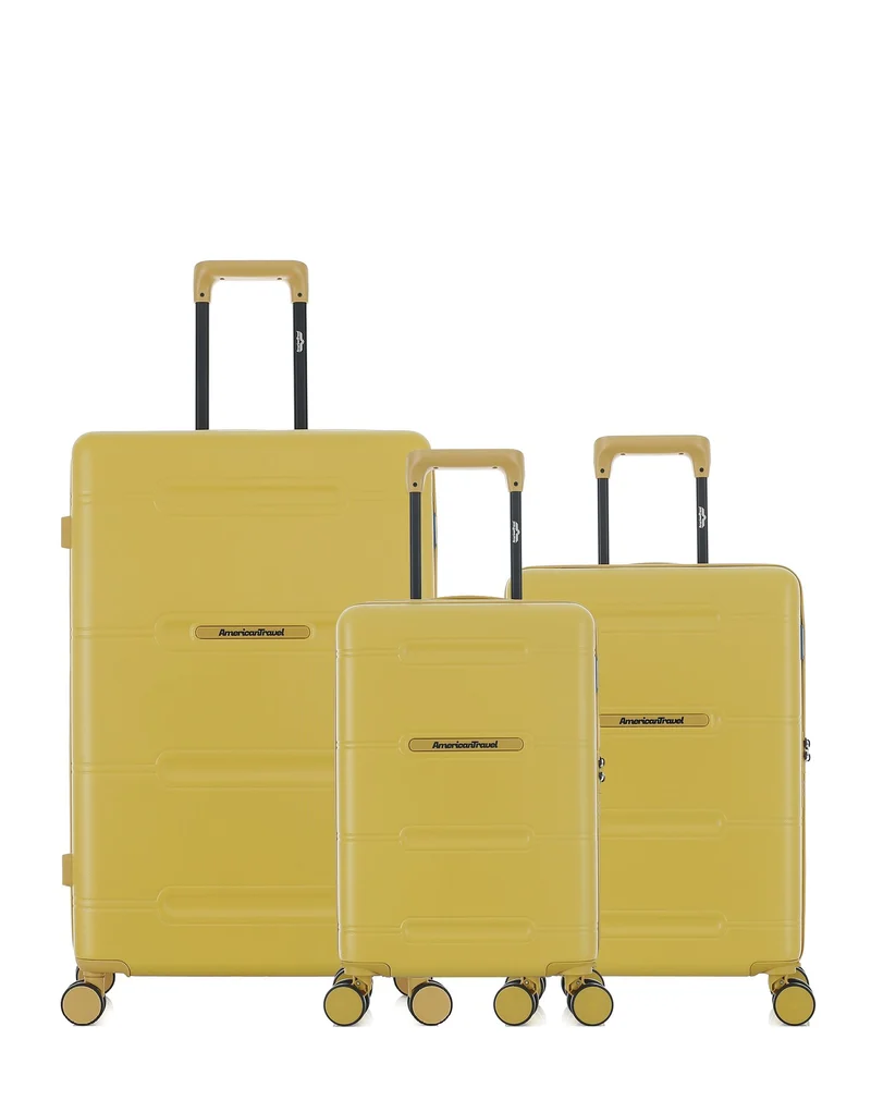 Lot de 3 Valises Rigides Grand Format, Cabine et Cabine XS CLEVELAND