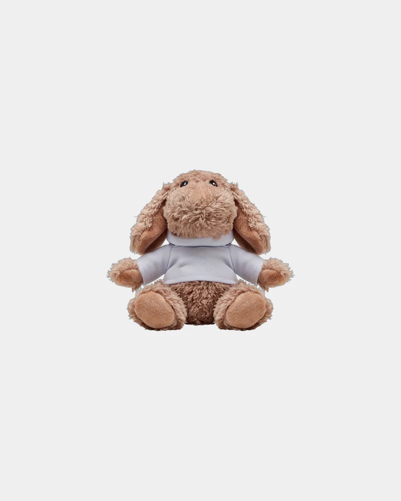 Peluche chien avec sweat à capuche à personnaliser
