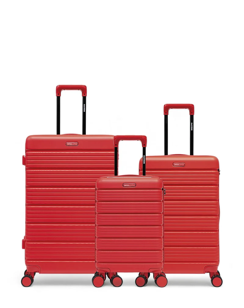 Lot de 3 Valises Rigides Grand Format, Taille Moyenne et Cabine XS LUGANO