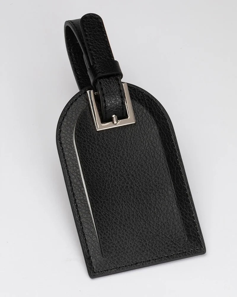 Étiquette bagage cuir recyclé à personnaliser
