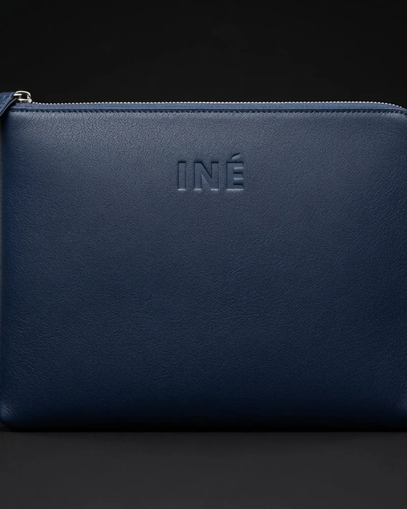 Pochette cuir recyclé INE 14/15" à personnaliser
