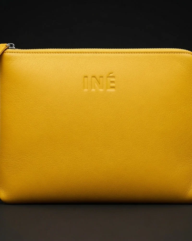 Pochette cuir recyclé INE 14/15" à personnaliser