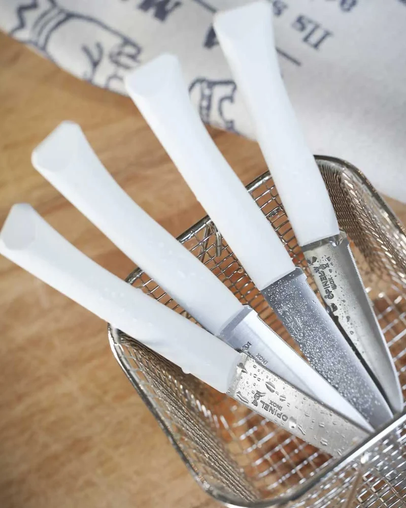 Coffret de 4 couteaux de table acier inox Opinel à personnaliser