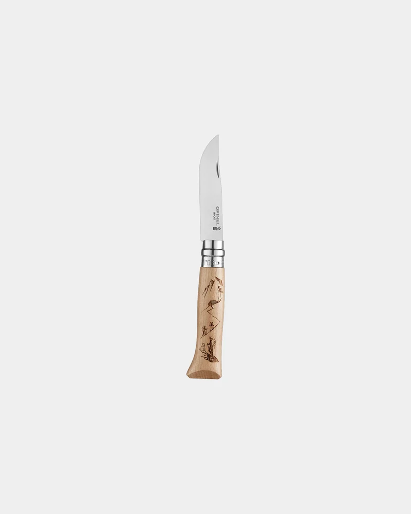 Couteau acier inoxydable Opinel N°08 Gravure Rando à personnaliser