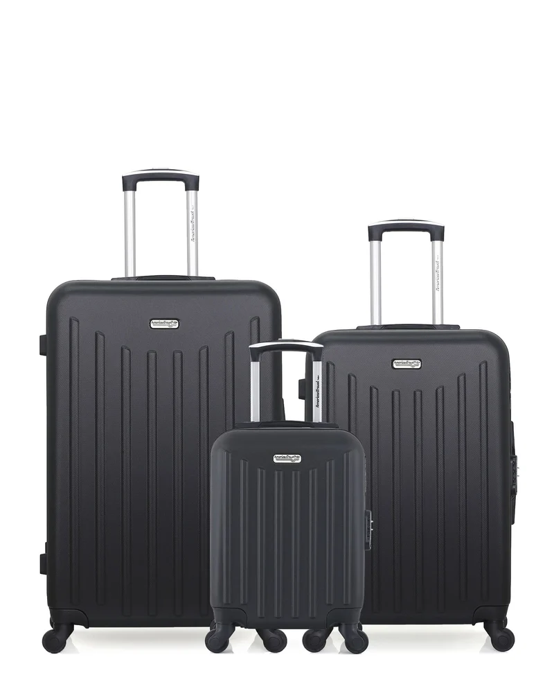 Lot de 3 Valises Rigides Grand Format, Taille Moyenne et Cabine XXS BROOKLYN