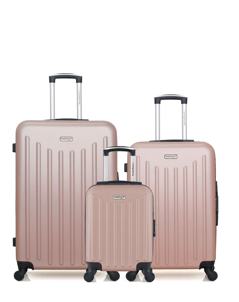 Lot de 3 Valises Rigides Grand Format, Taille Moyenne et Cabine XXS BROOKLYN