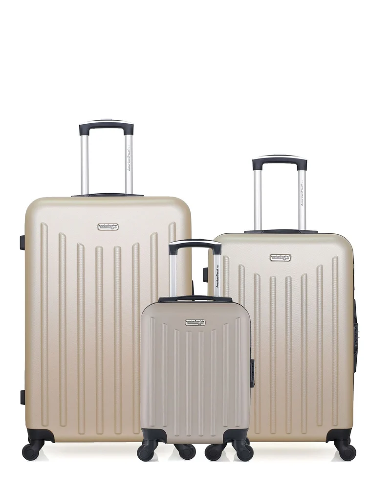 Lot de 3 Valises Rigides Grand Format, Taille Moyenne et Cabine XXS BROOKLYN