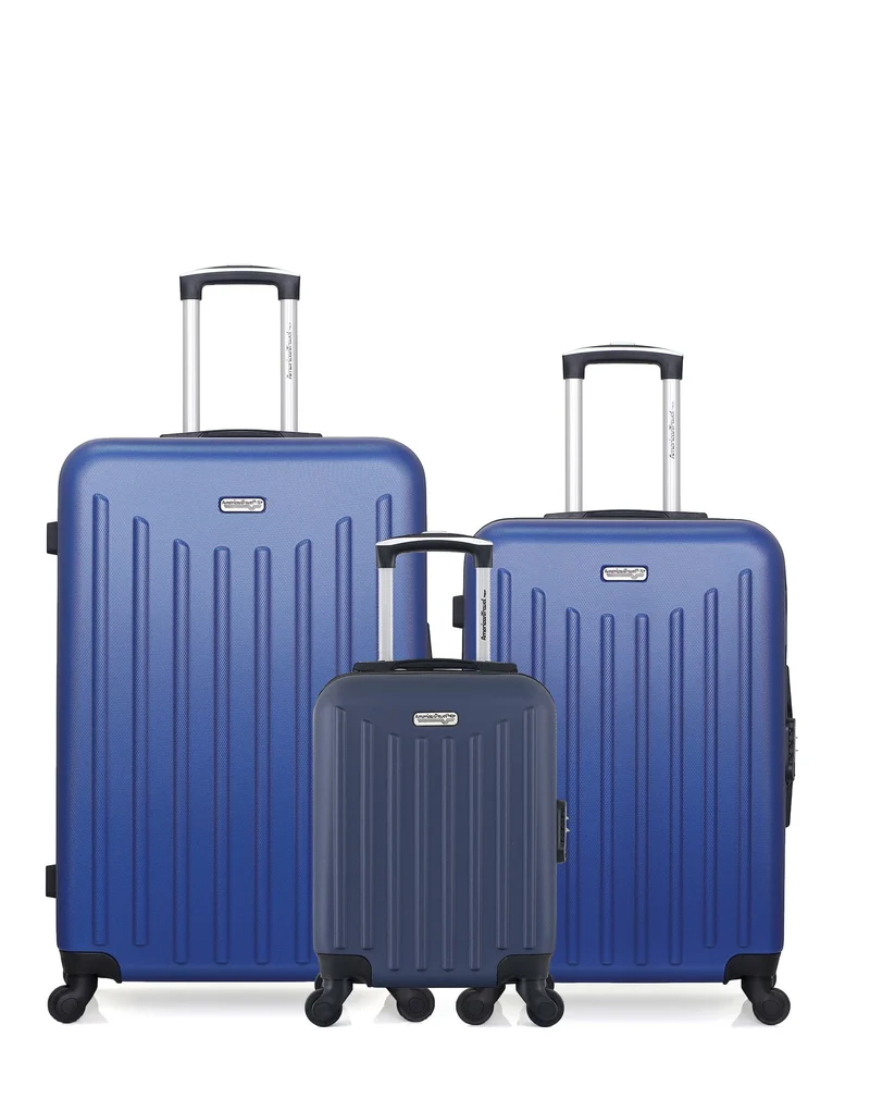 Lot de 3 Valises Rigides Grand Format, Taille Moyenne et Cabine XXS BROOKLYN